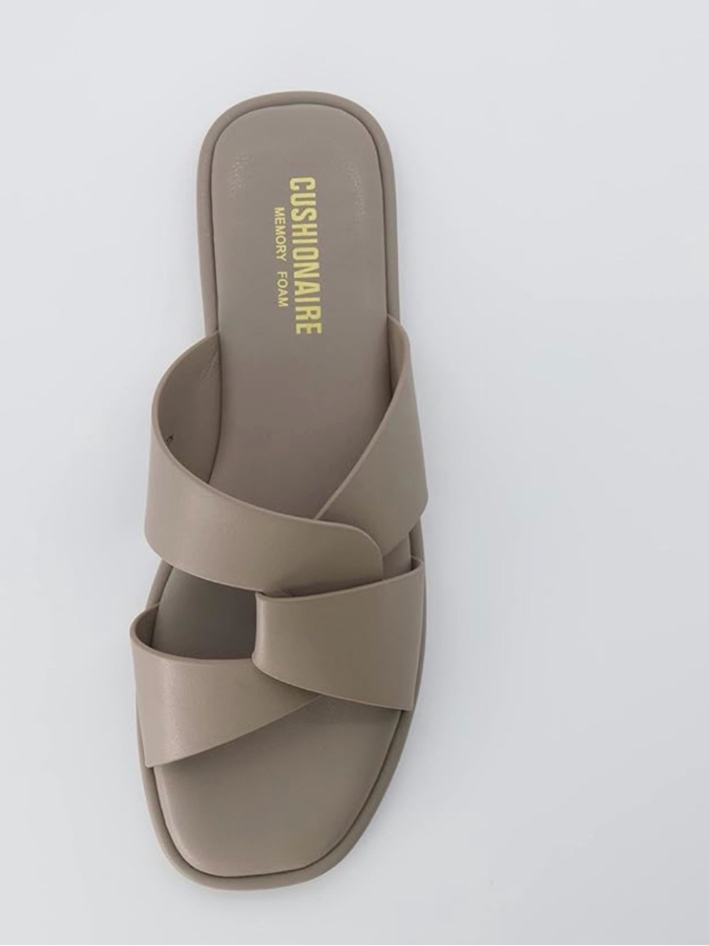 Cushionaire Taupe Memory Foam Slide Sandal - Women